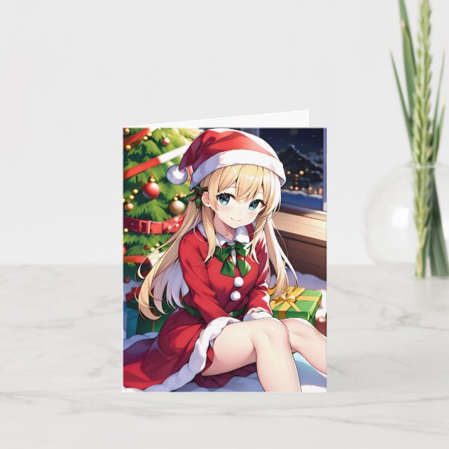 Tarjeta Navidades Anime P - AI (Anverso)