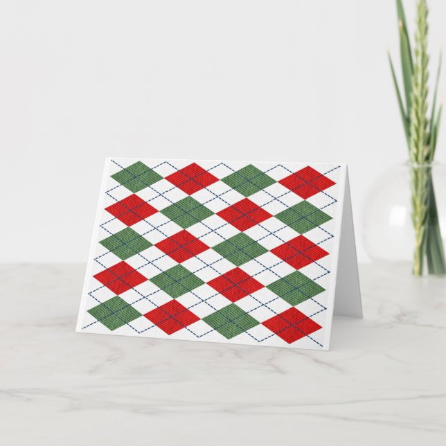 Tarjeta Navidades Argyle (Anverso)