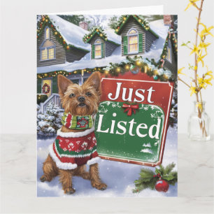 Tarjeta Navidades australianos del festival de perros de t