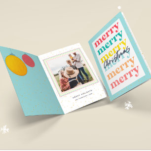 Tarjeta Navidades azules de las estrellas de oro modernas