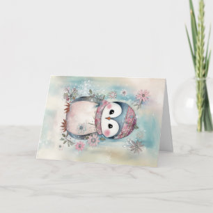 Tarjeta Navidades Baby Animals Penguin Holiday Greeting