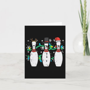 Tarjeta Navidades bailando divertida bolera deportiva de N