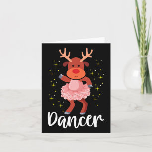 Tarjeta Navidades bailarines bailando renos, bailarina de