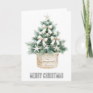 Tarjeta Navidades Beach Starfish Ornaments