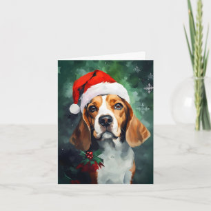 Tarjeta Navidades Beagle pinchan arte