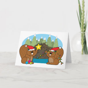 Tarjeta Navidades Beaver