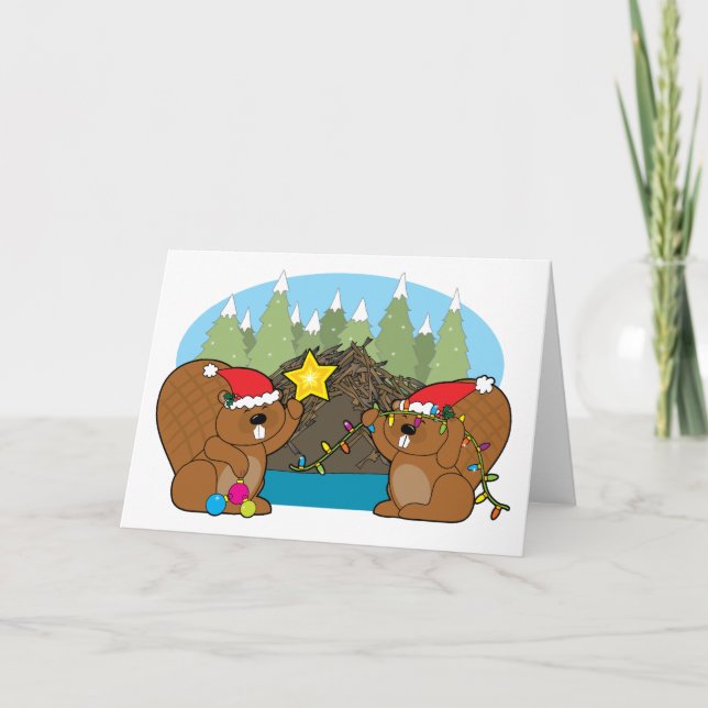 Tarjeta Navidades Beaver (Anverso)