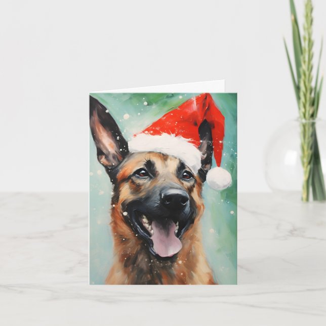 Tarjeta Navidades belgas malineses pinchan obras de arte (Anverso)