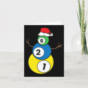 Tarjeta Navidades Billiards Snowman Kids Christmas Present