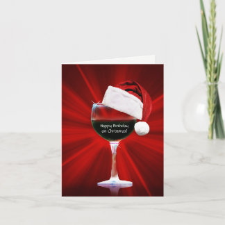 Tarjeta Navidades Birthday Funny Wine Tema