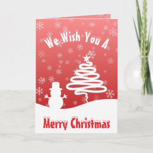 Tarjeta Navidades blancos árbol de invierno maravilla de s