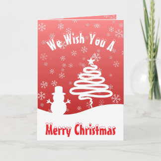 Tarjeta Navidades blancos árbol de invierno maravilla de s