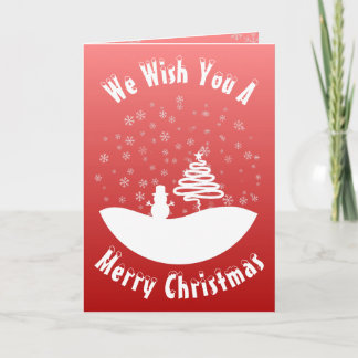 Tarjeta Navidades blancos árbol de invierno maravilla de s