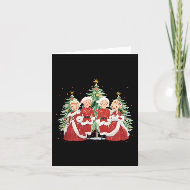 Tarjeta Navidades blancos de la canción navideña de Navida (Anverso)