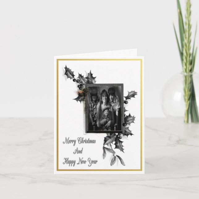 Tarjeta Navidades Blancos Y Negros (Anverso)