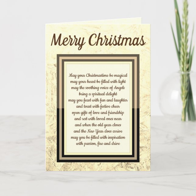 Tarjeta Navidades Blessings Gold Frost design (Anverso)