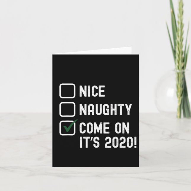 Tarjeta Navidades bonitos y malos de Santa Buena - 2020 (Anverso)