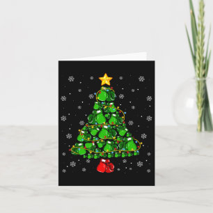 Tarjeta Navidades Boxeo Deportivo Amante de la Navidad Luz