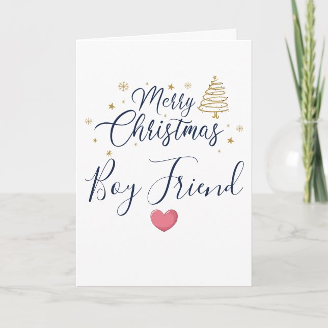 Tarjeta Navidades Boyfriend con ideas para derretir su cor (Anverso)