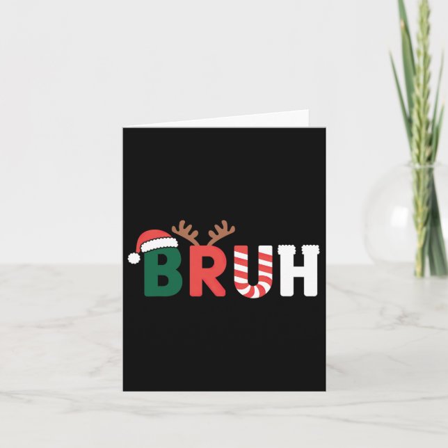 Tarjeta Navidades Bruh Meme (Anverso)