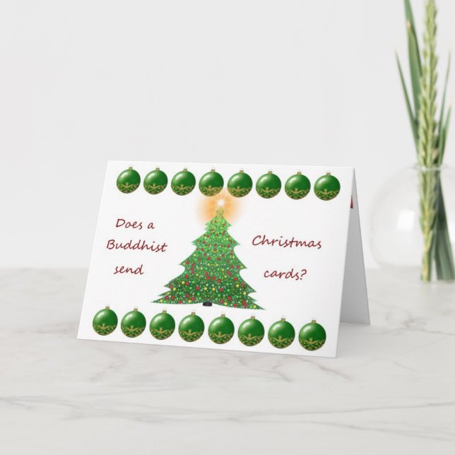Tarjeta Navidades budistas (Anverso)