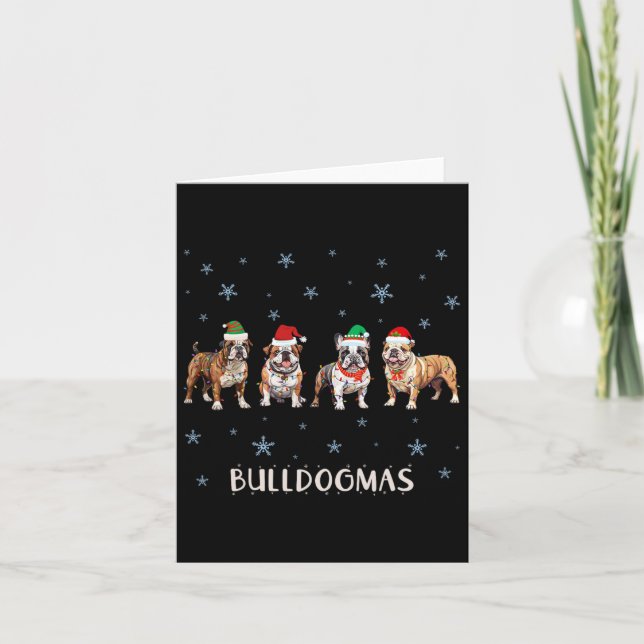 Tarjeta Navidades bulldoges (Anverso)
