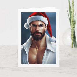 Tarjeta Navidades calientes Santa Claus
