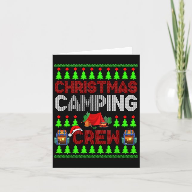 Tarjeta Navidades Camng Crew Xmas Sweater Santa Camper Cam (Anverso)