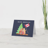 Navidades canadienses castaño castaño bandera de h