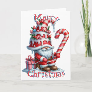 Tarjeta Navidades Candy Cane Icing Gnome