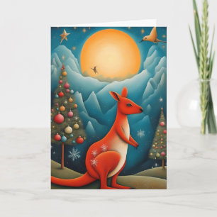 Tarjeta Navidades canguro de Australia