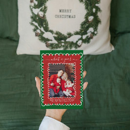 Tarjeta Navidades caprichosos de Collage de fotos de qué a