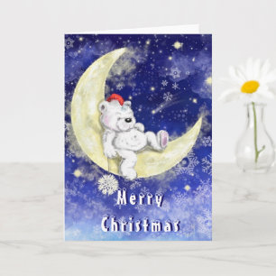 Tarjeta Navidades Card Moon Dreaming Bear