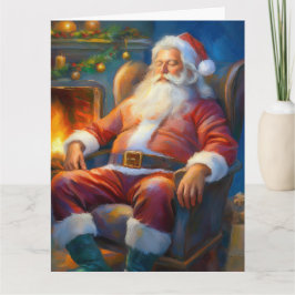 Tarjeta Navidades Card Sleeping Santa