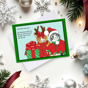 Tarjeta Navidades Cat Buddies