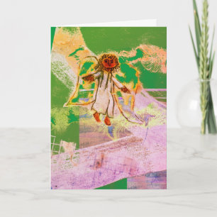 Tarjeta Navidades celebran feriado de angel