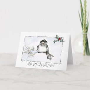 Tarjeta Navidades Chickadee