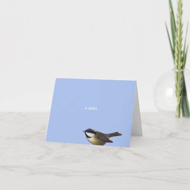 Tarjeta Navidades Chickadee Little Wish (Anverso)