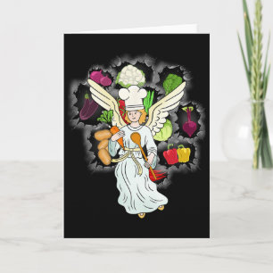 Tarjeta Navidades Cocina fuerte Hortalizas Cocina Chef