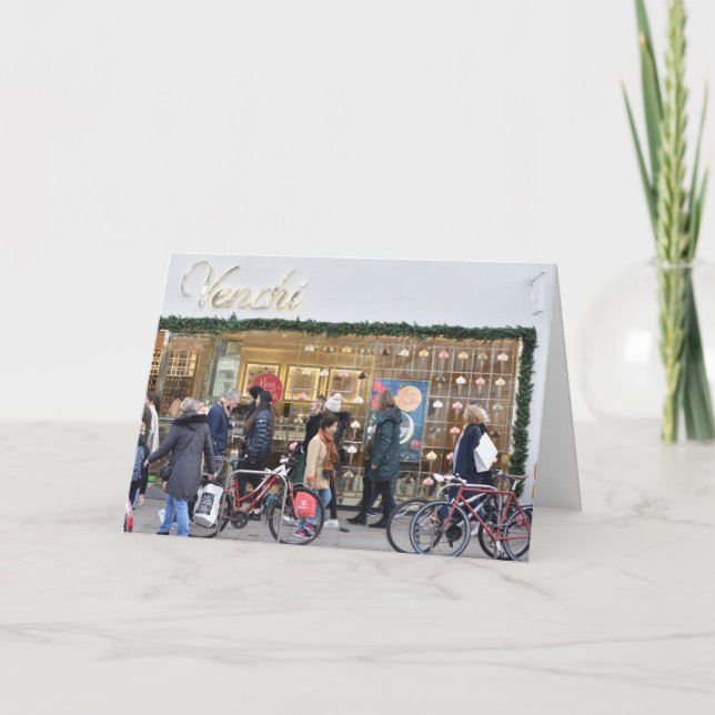 Tarjeta Navidades Compradores Fotografía de King's Road Lo (Anverso)