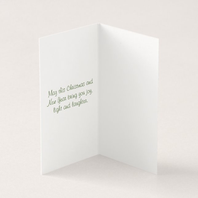 Tarjeta Navidades con deseos de vacaciones para seres quer (Interior)