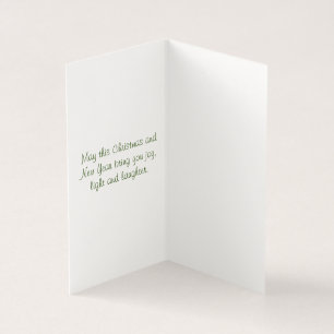 Tarjeta Navidades con deseos de vacaciones para seres quer