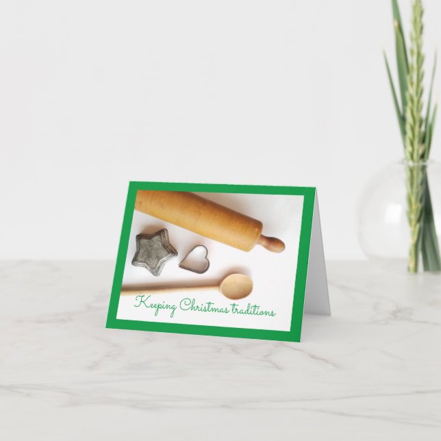 Tarjeta Navidades con herramientas de cocina de cocinas an (Anverso)