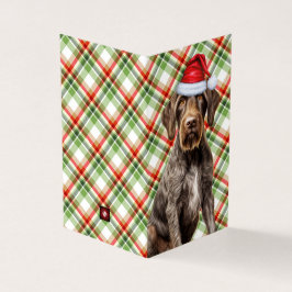 Tarjeta Navidades con mango rojo de vacaciones de perro pu
