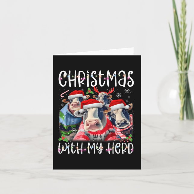 Tarjeta Navidades Con Mi Pastor De Vacas (Anverso)