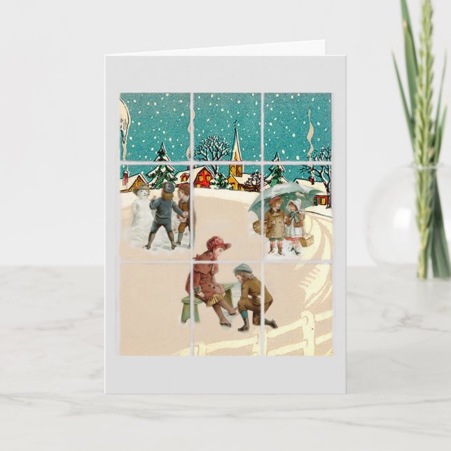 Tarjeta Navidades con un toque vintage (Anverso)