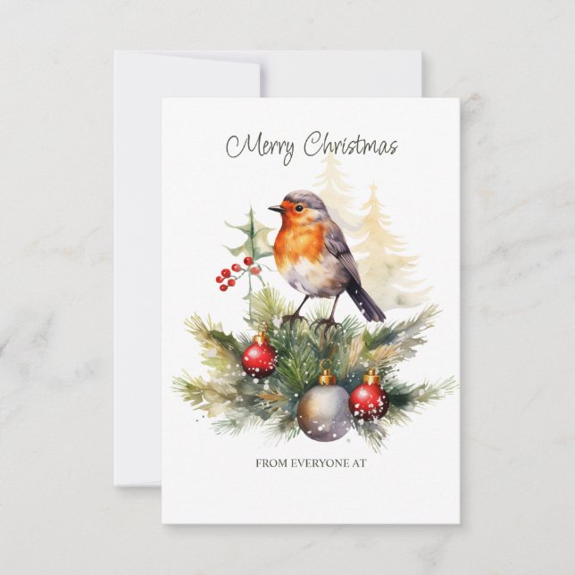Tarjeta Navidades corporativos Red Robin (Anverso)