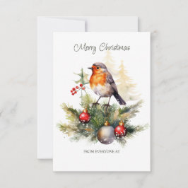 Tarjeta Navidades corporativos Red Robin