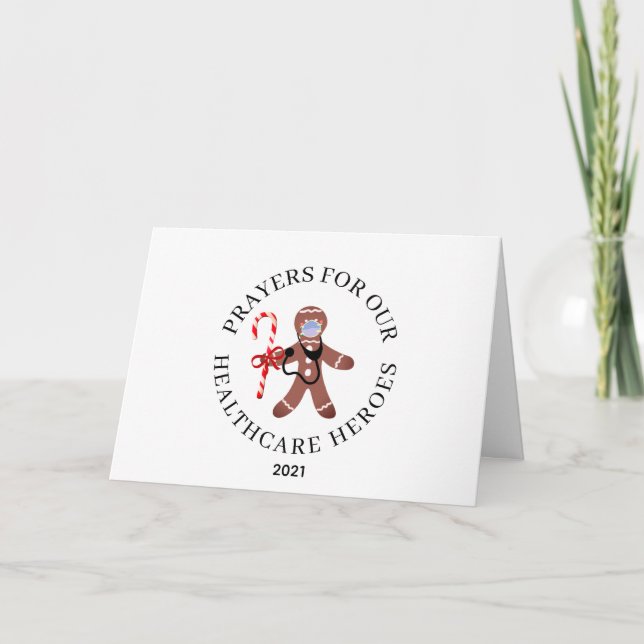 Tarjeta Navidades corporativos trabajadores sanitarios nom (Anverso)