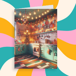 Tarjeta Navidades Cosy Cottage Kitsch Retro